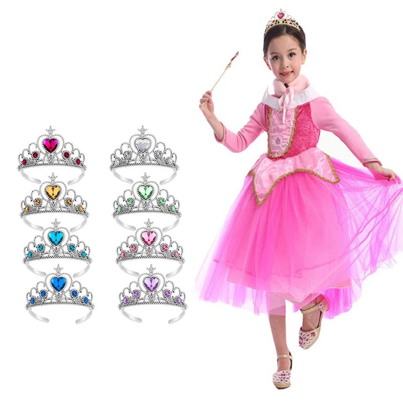 Wenosda Dress Up Tiara Crown Set Princess Costume Party Accessories (6Colour) - Image 5